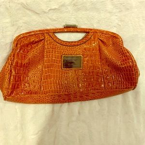 Nicole by Nicole Miller Orange oversized clutch